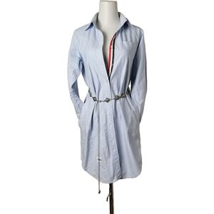 🐋 light blue cotton shirt dress by BMIX